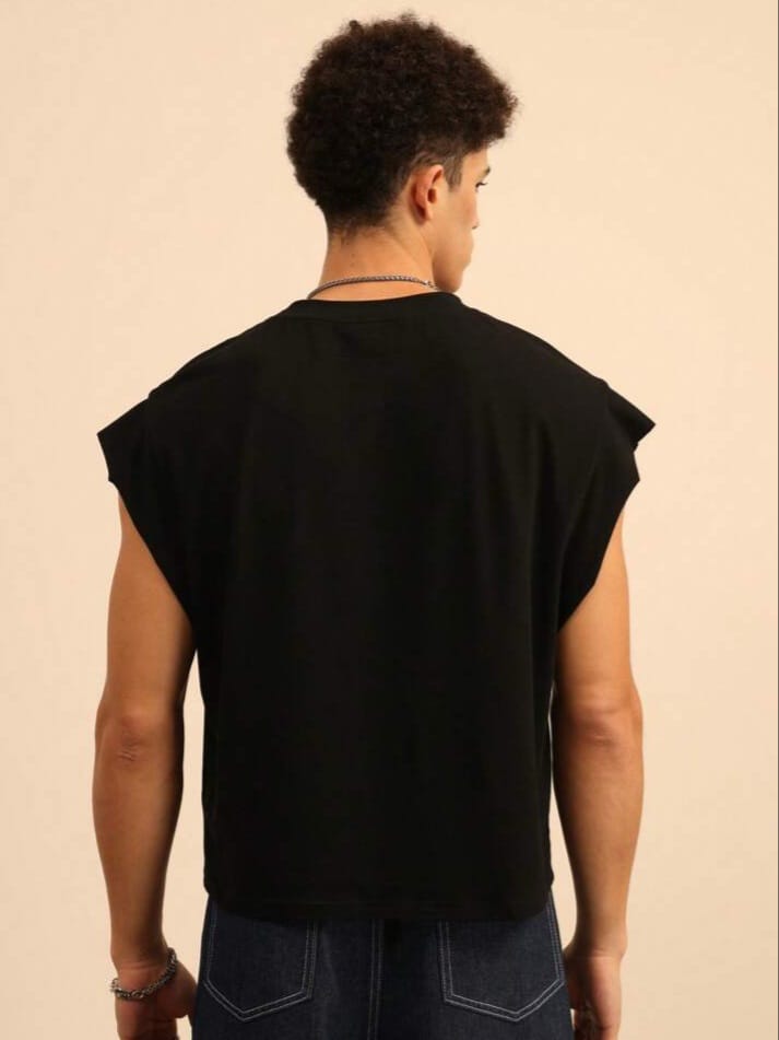 SWAVVY Men's Loose Fit Wide Shoulder Floral Pattern Knit Vest